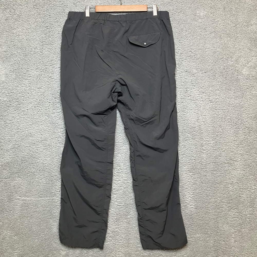 VTG Travelsmith Pants Men L Gray Nylon Elastic Zip Pocket Travel Lightweight